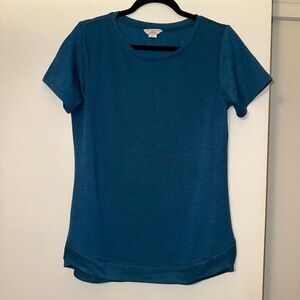 Danskin Women’s Small Super Soft Short Sleeve Shirt Dark Teal Blue EUC